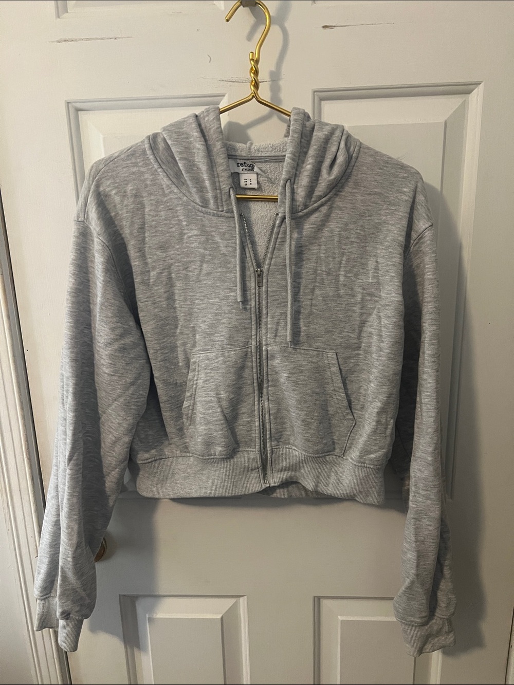 Refuge Athletic  Cropped Hooded Sweatshirt